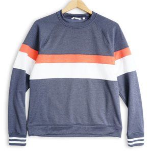 Cotopaxi Womens Bandera Crew Pullover Sweatshirt Sz Large Blue Red White Stripe